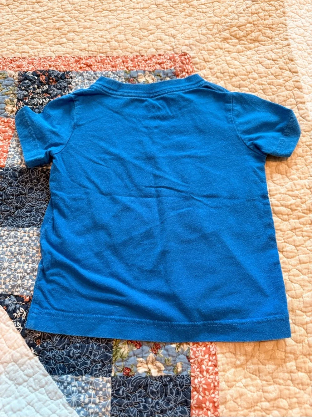 Nike Blue Tee with Green & Navy 'Record Breaker' Graphic
